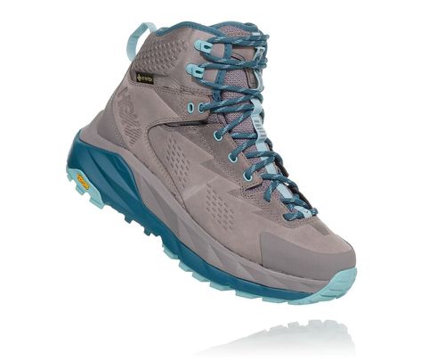 Hoka One One Dame Kaha Gore-tex Fjellsko Frost Grå/Aqua Haze Norge-24KMF